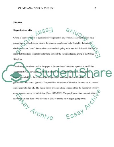 Statistic Analyses of Crimes in the UK