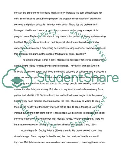 Does Managed Care Work For Medicare