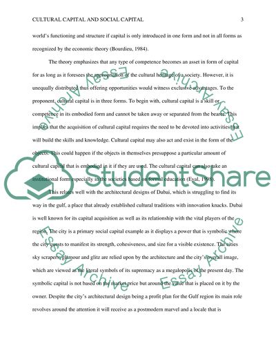 Cultural Capital and Social Capital