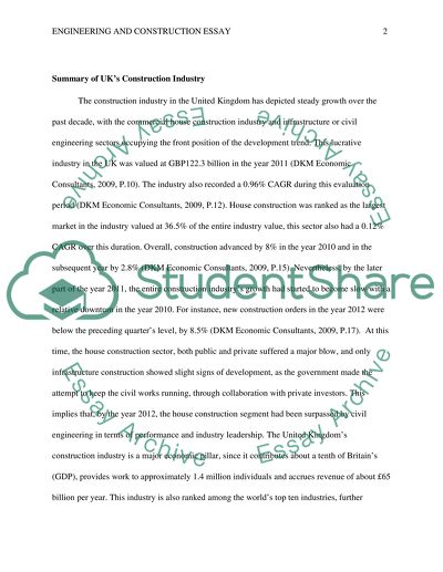 The UKs Construction Industry