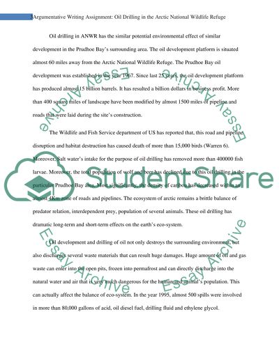 Oil Drilling in the Arctic National Wildlife Refuge