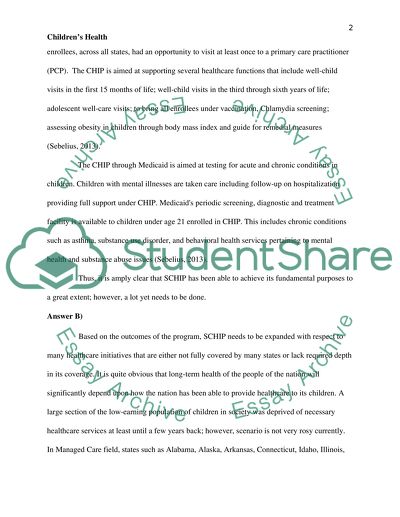 State Childrens Health Insurance Program