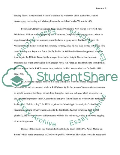 The Life and Works of William Faulkner