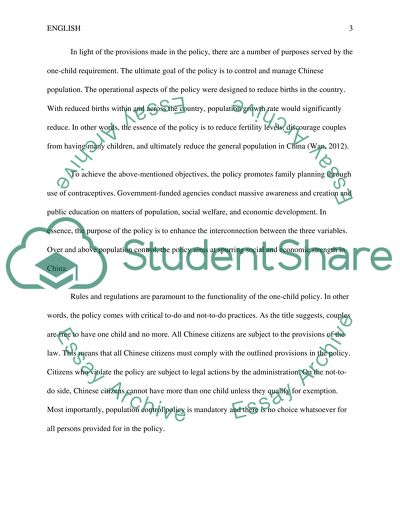 Is One Child Policy in China Effective