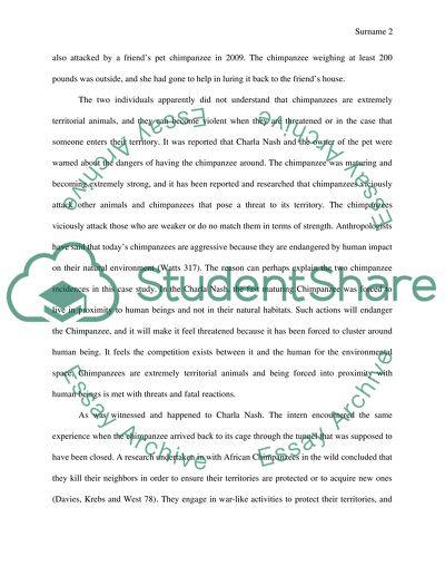 Analysis of the Case of the 2012 Oregon Sanctuary Chimp Attack