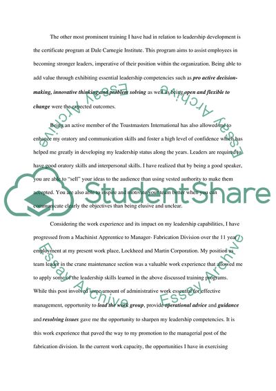 Leadership Development Experience