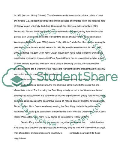 Comparing and Contrasting Sec. Hillary Clinton and Sen. John Kerry