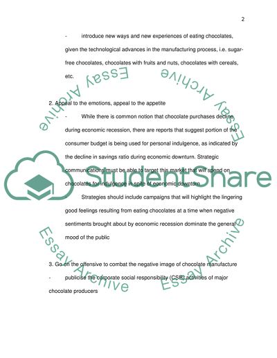 Marketing Communications Plan for the Chocolate Confectionery Industry