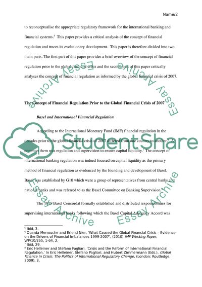 The Concept of Financial Regulation and Its Scope