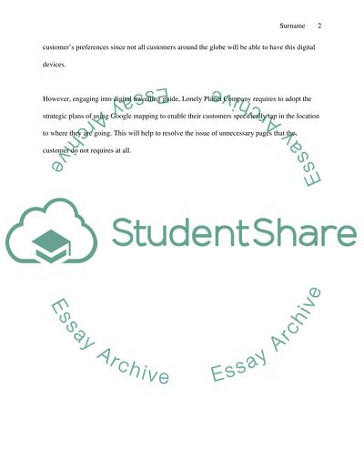 Strategic Management of Lonely Planet Company