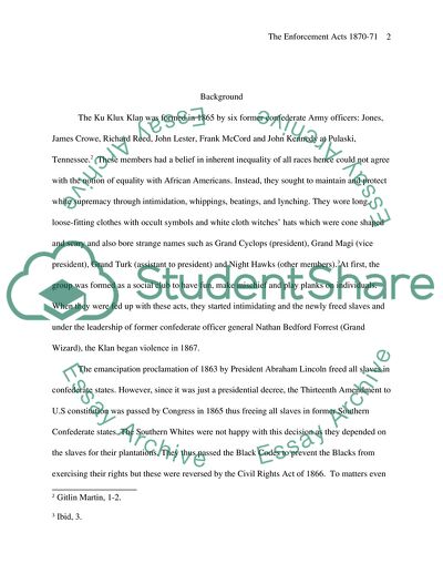 Enforcement Acts in 1870-71