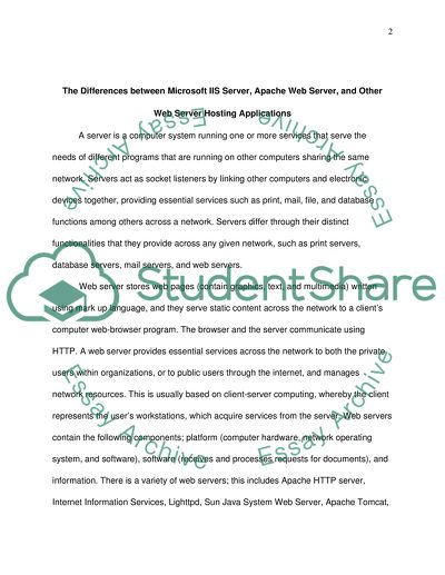 The Differences Between Microsoft IIS Server, Apache Web Server, and Other Web Server Hosting Applications