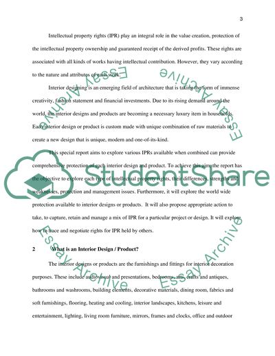 Types of Intellectual Property Rights in an Interior Design