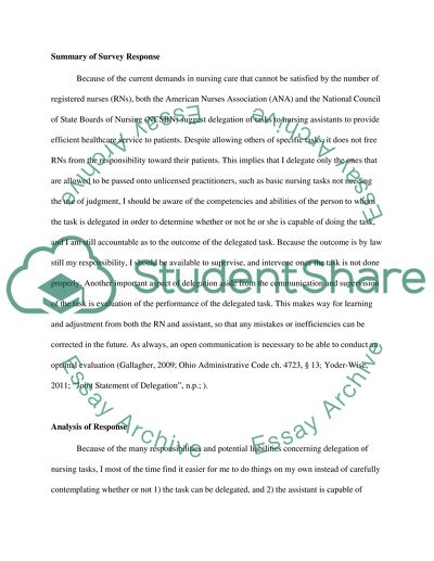 Delegation Survey Analysis