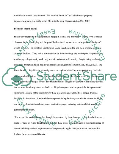 Describe urban blight