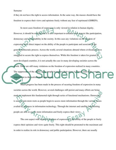 Why is freedom of expression so fundamental to democracy