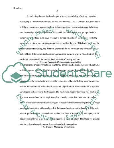 Branding and Marketing Director