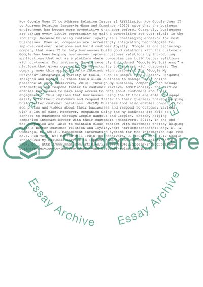 Internet-Based Company and IT Systems