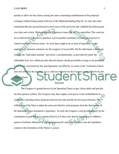 National federation of independent business vs. sebelius(2012)