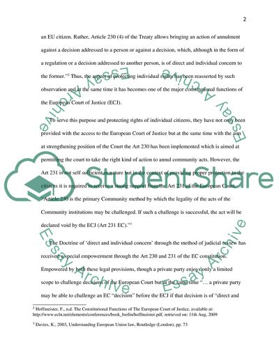 European Union Law and European Court of Justice
