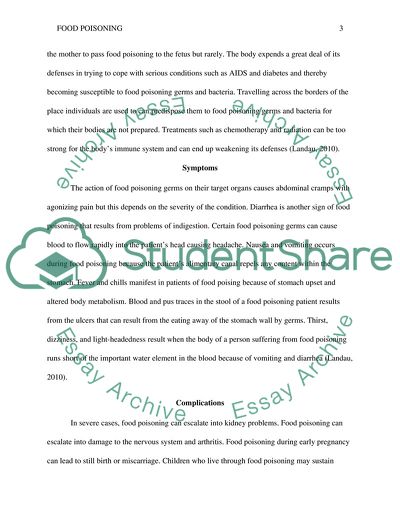 Food Poisoning - Germs, Risk Factors, Symptoms, Complications, and Treatment