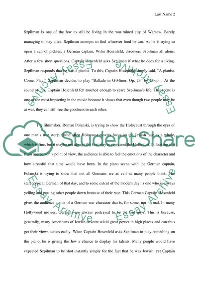 Film Analysis - The Pianist