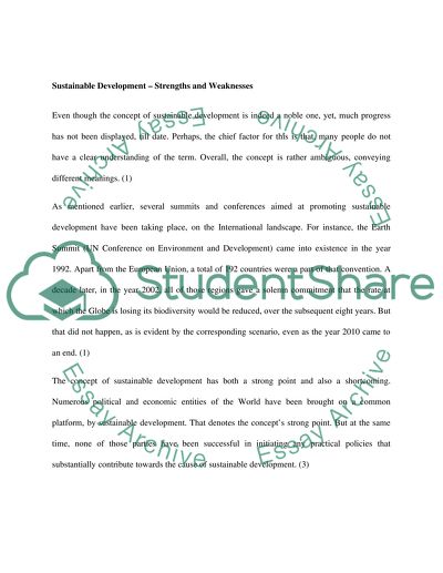 Sustainable Development