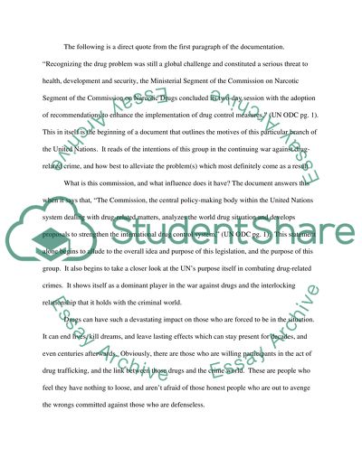 Influential Legislation for Drug Related Crime