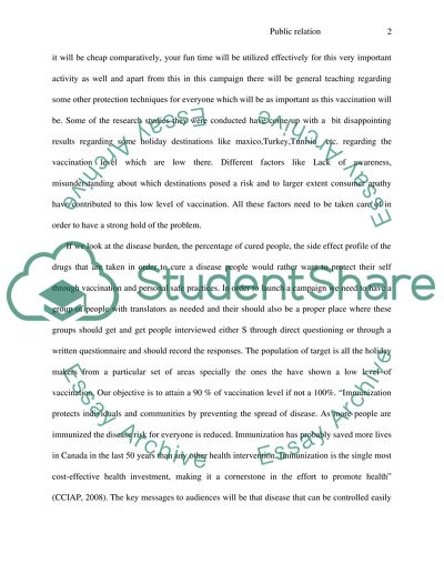 Public Relations Campaign Program