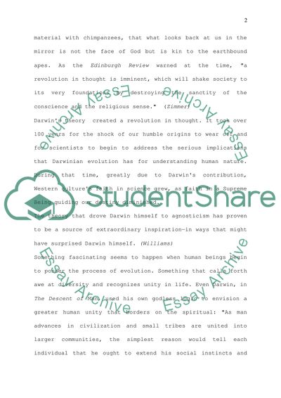 What was new about Darwins theory of Human Nature