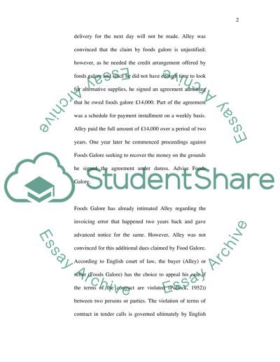 Contract Law Case of a Small Restaurant in Selly Oak