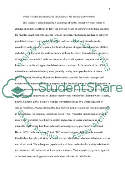 Does Violence in the Media Cause Violence in the Audience