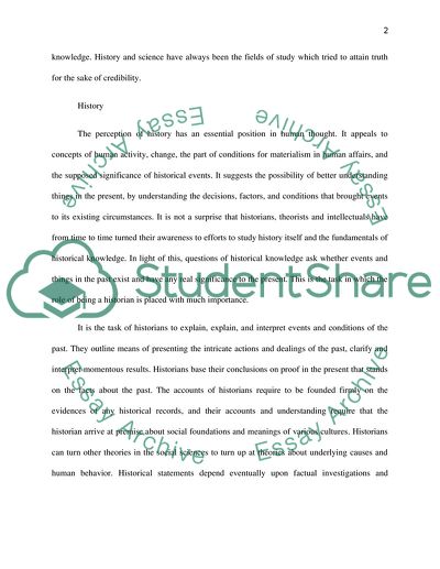 The Use of History and Science to Attain Knowledge