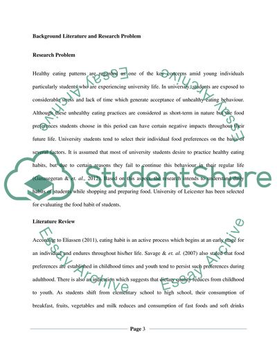 Exploring University of Leicester Students Perception of Healthy Eating and Food Consumption