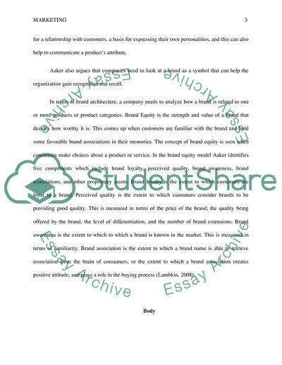 Aspects of Brand Architecture Models