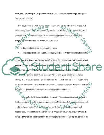 Comparison of Three Psychological Disorders