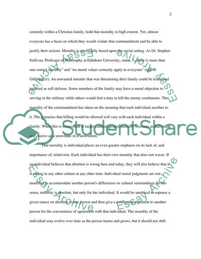 Moral Theory of Relativism in the US