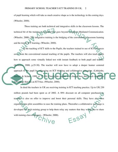 Primary School Teachers ICT Training in the UK