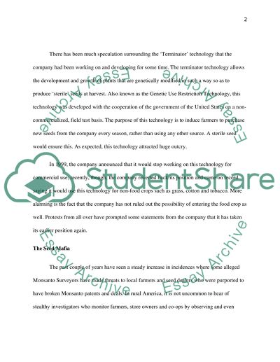 Corporate Responsibility and Product Safety: Monsanto