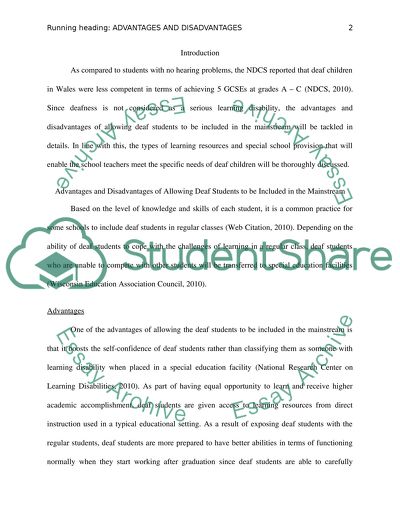 Special School Provision in Meeting the Needs of Children Who Are Deaf