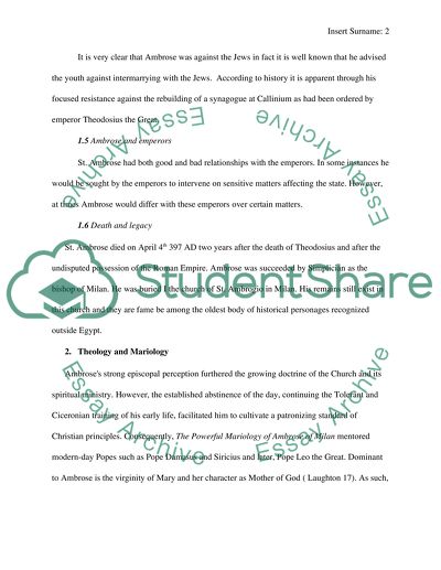 The Biography of Saint Ambrose