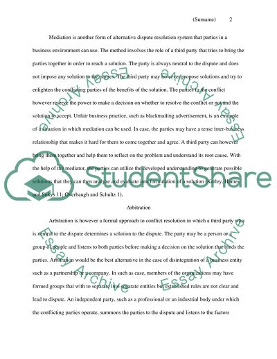 Business Law - Practical Approaches to Alternative Dispute Resolution