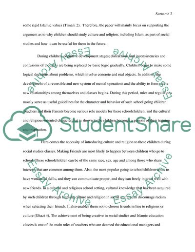 Islam: Culture and Religion as Part of Social Studies