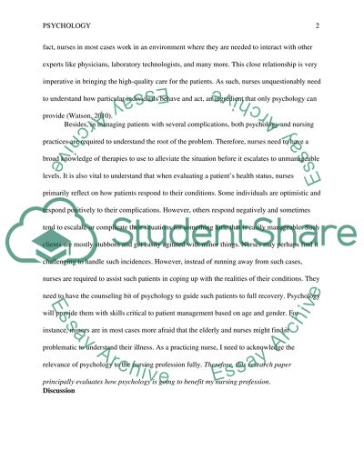 How Psychology is going to benefit my Nursing Career