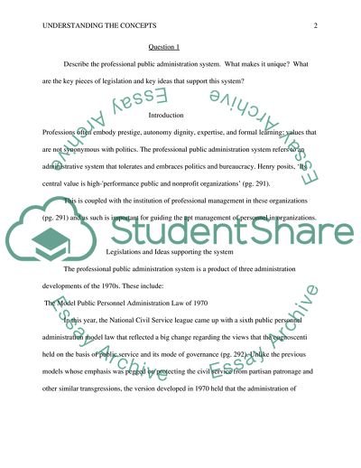 The Professional Public Administration System