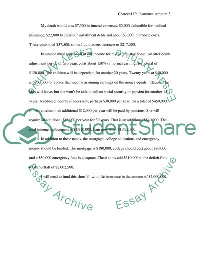 Amount of life insurance to purchase