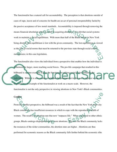 Abortion from Perspectives of Functionalist