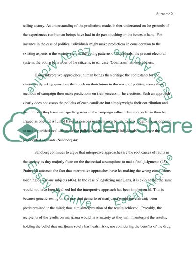 Predicting outcomes and results-interpretive and positivist approach
