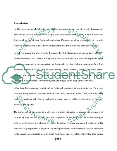 Health Promotion Evaluation Strategy Of A Community Programme- Reduce Barriers To Health Eating Growing