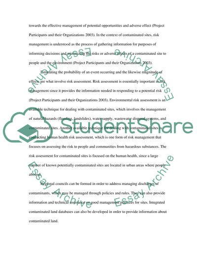 Hazardous Wastes and Contaminated Sites